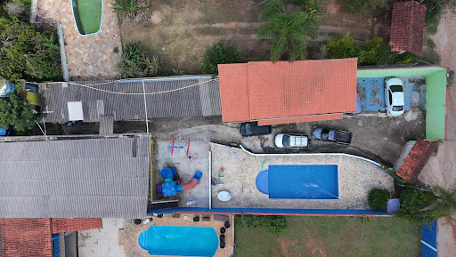 Vista aérea da casa
