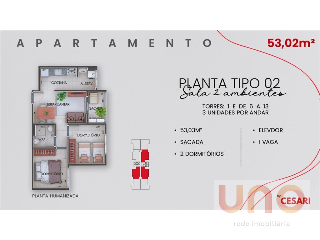 Apartamento à venda com 2 quartos, 1 suíte, 1 vaga e 65m² no Vila Planalto, Campo Grande (MS) — foto 13 de 16