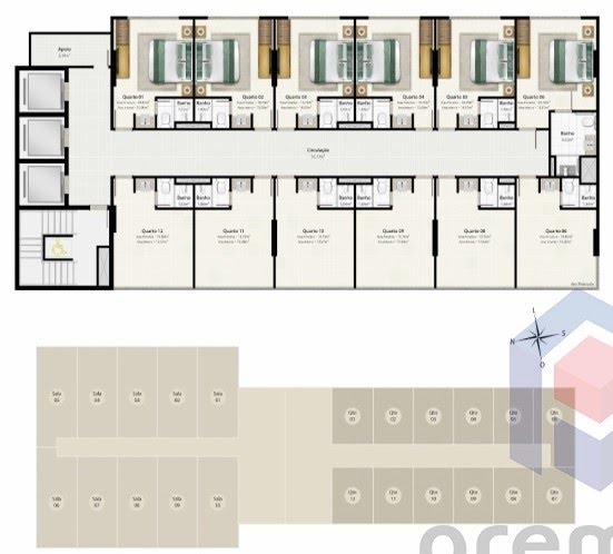 PAVIMENTO  TIPO COMERCIAL E  HOTEL
