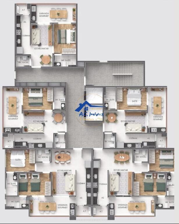 Apartamento à venda com 1 quarto, 1 suíte, 1 vaga e 51m² no Vila Caiçara, Praia Grande (SP) — foto 11 de 11