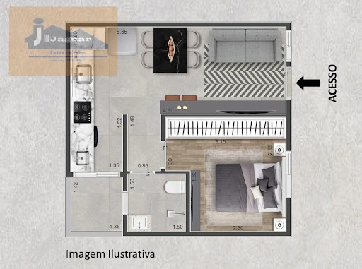 Apartamento à Venda em Vila Gustavo SP | 1 Dormitório por R$235mil