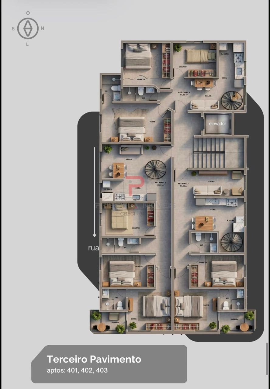 Apartamento à venda com 1 quarto, 1 banheiro e 56m² no Bessa, João Pessoa (PB) — foto 5 de 8