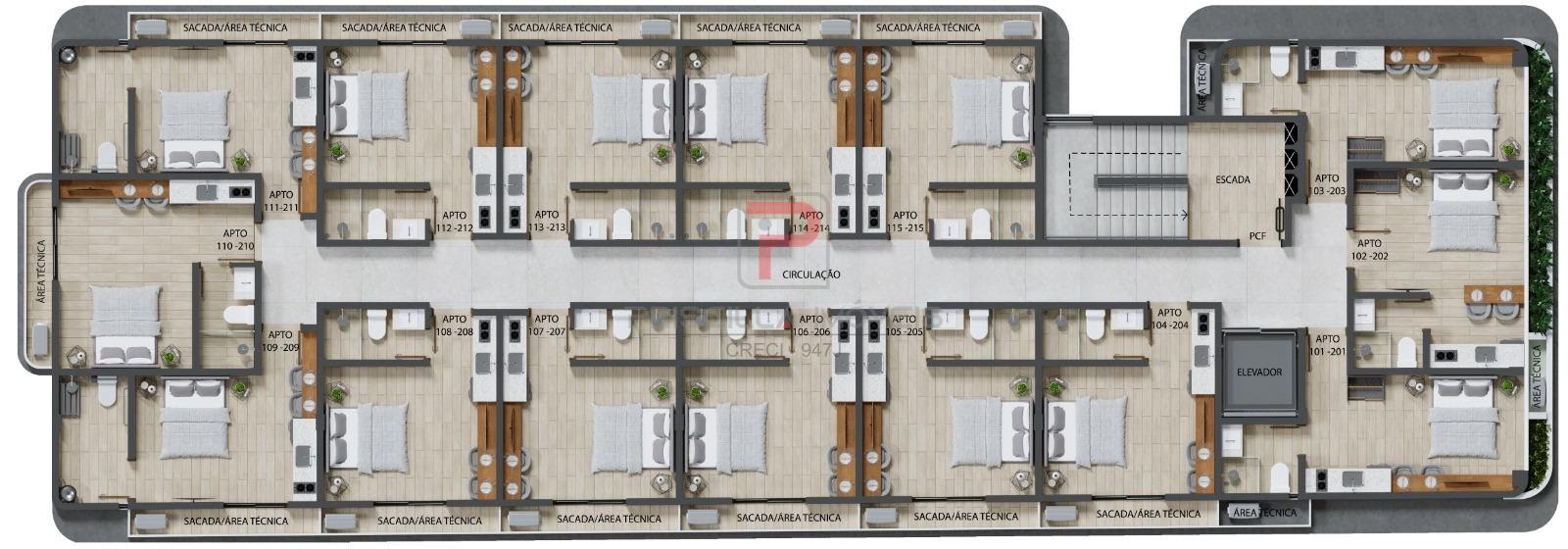 Apartamento à venda com 1 quarto, 1 banheiro e 19m² no Bessa, João Pessoa (PB) — foto 13 de 15