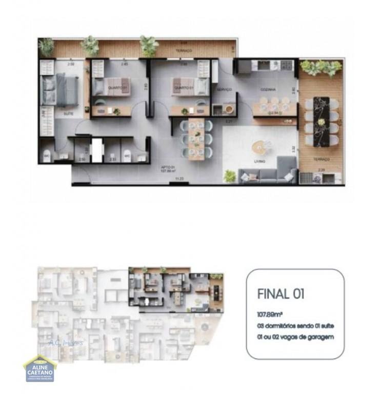 Apartamento à venda com 3 quartos, 1 suíte, 2 vagas e 108m² no Solemar, Praia Grande (SP) — foto 13 de 19