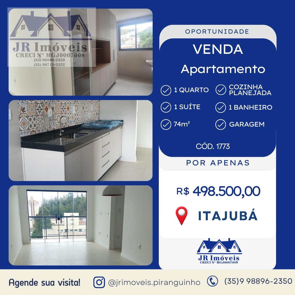 Apartamento à venda com 2 quartos, 1 vaga e 74m² no Varginha, Itajubá — foto principal