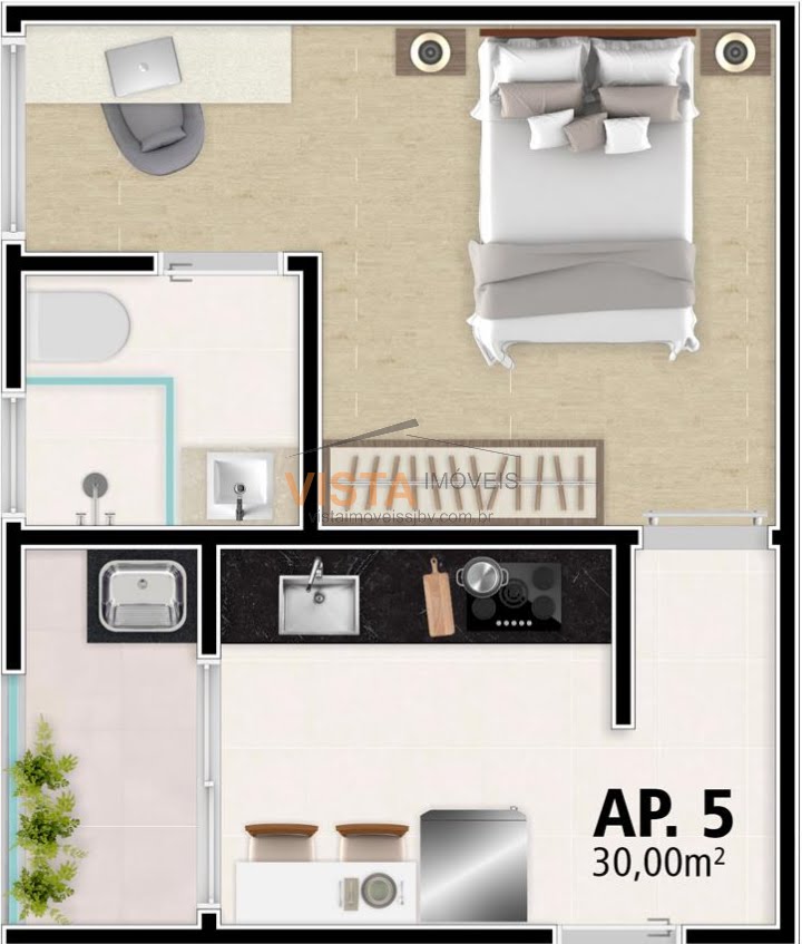 Apartamento à venda com 1 quarto, 1 banheiro, 1 vaga e 30m² no Parque Alvorada, São João da Boa Vista (SP) — foto 18 de 18