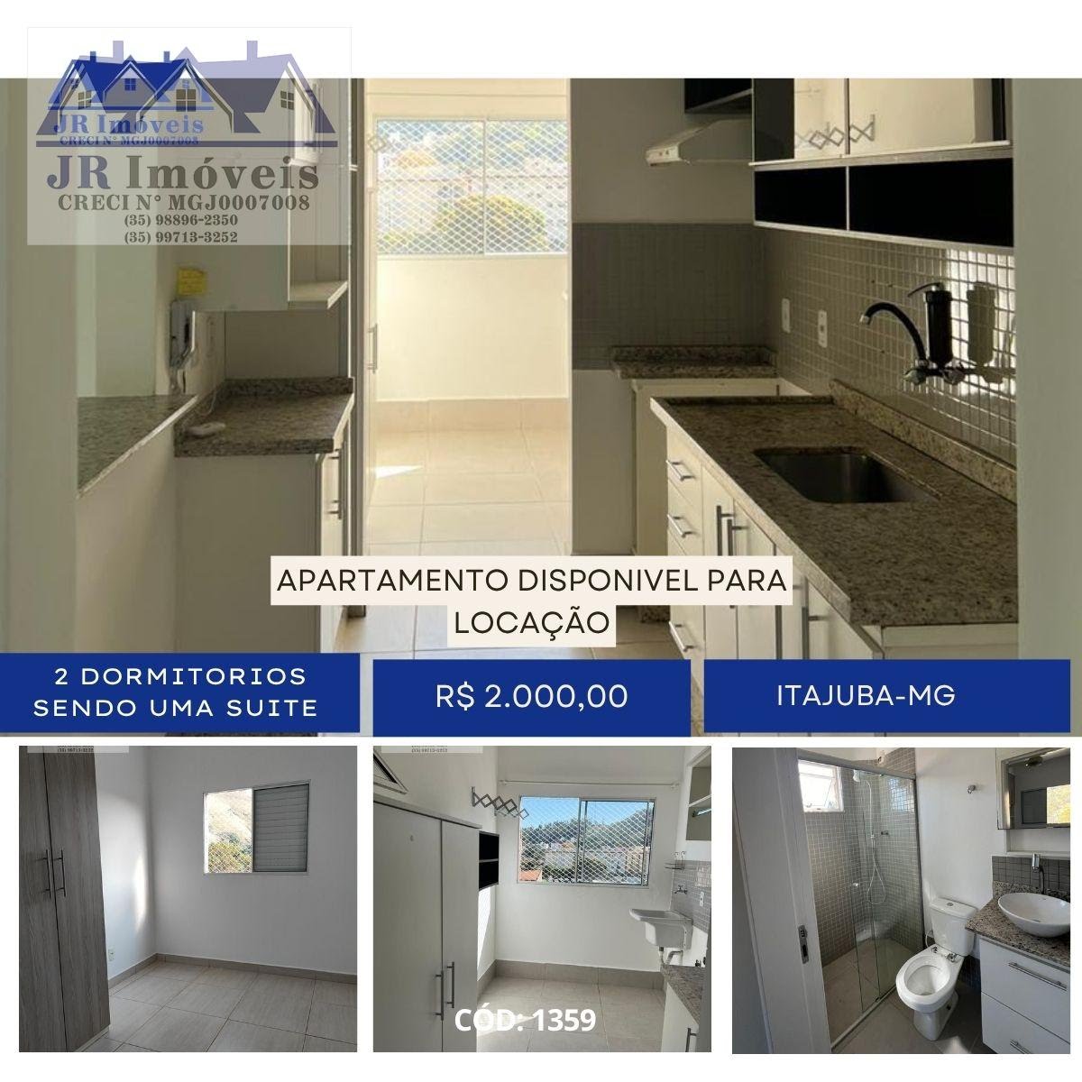 Apartamento para alugar com 1 quarto e 2 vagas no Varginha, Itajubá — foto principal