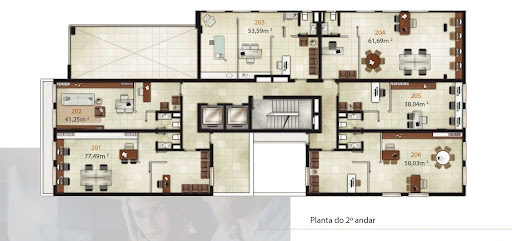 Implantação segundo pavimento