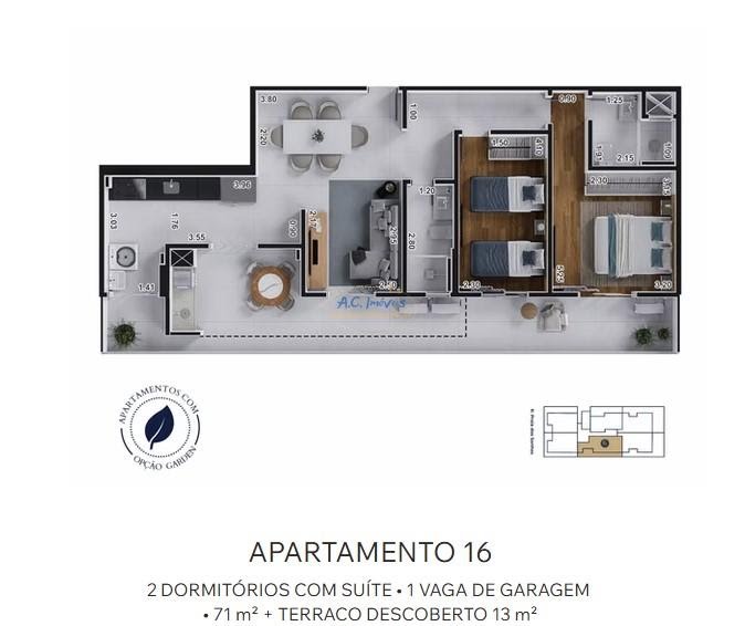 Apartamento à venda com 2 quartos, 1 suíte, 1 vaga e 71m² no Guilhermina, Praia Grande (SP) — foto 11 de 27