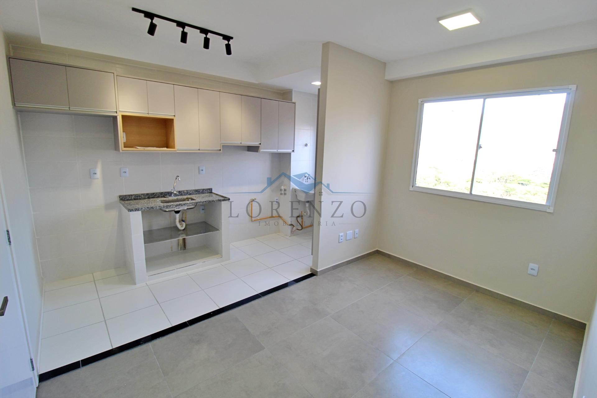 Sala de estar e cozinha