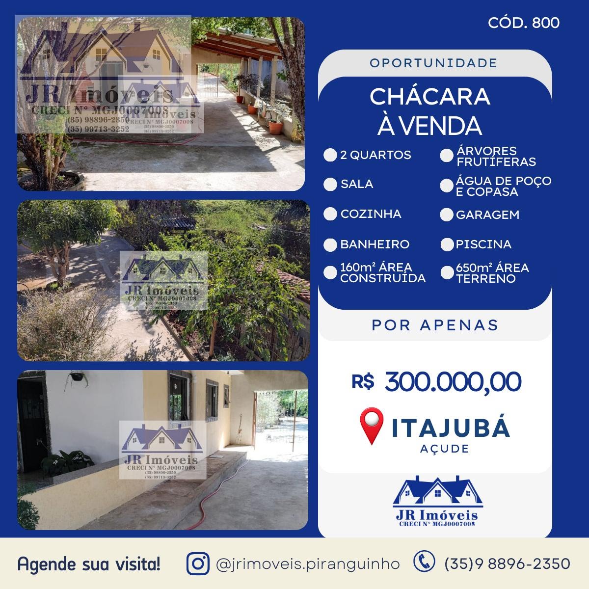 Rural à venda com 650m² de terreno no Açude, Itajubá — foto principal