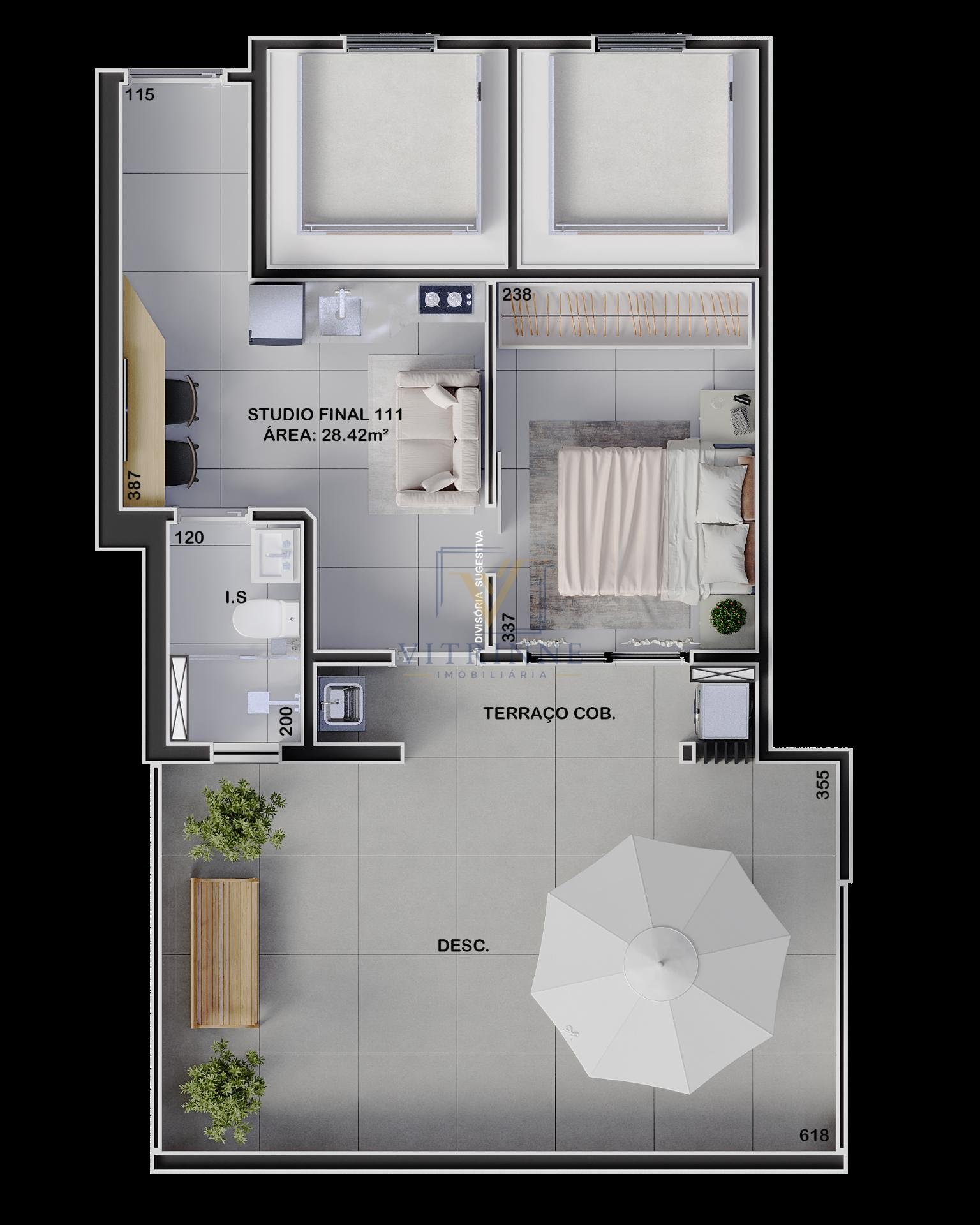 Apartamento à venda com 1 quarto, 1 banheiro e 30m² no Boa Vista, Curitiba (PR) — foto 13 de 18