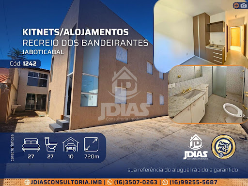 Apartamentos Kitnets / Alojamentos em Recreio dos Bandeirantes - Jaboticabal, SP