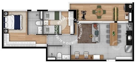 Planta 02 - 2 dorm 79m²