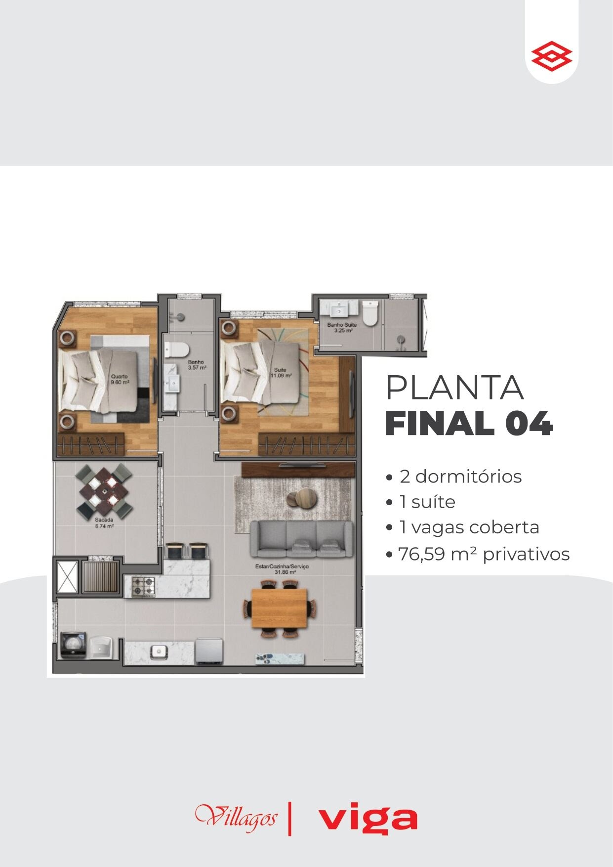 Apartamento à venda com 2 quartos, 1 suíte, 1 vaga e 76m² no Pedra Branca, Palhoça (SC) — foto 19 de 21