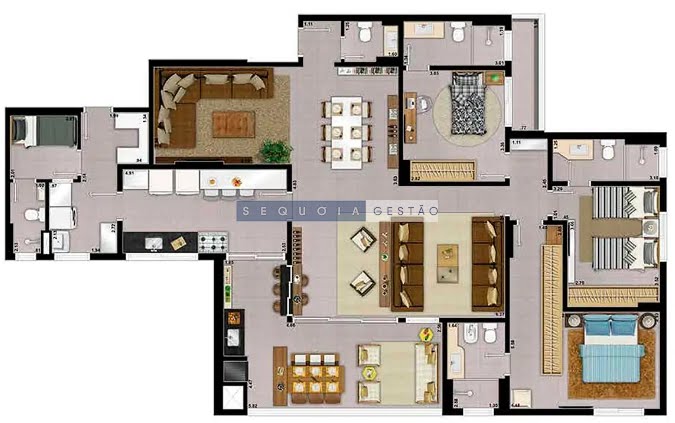 Apartamento à venda com 4 quartos, 4 suítes, 3 vagas e 185m² no São José, Franca (SP) — foto 9 de 9