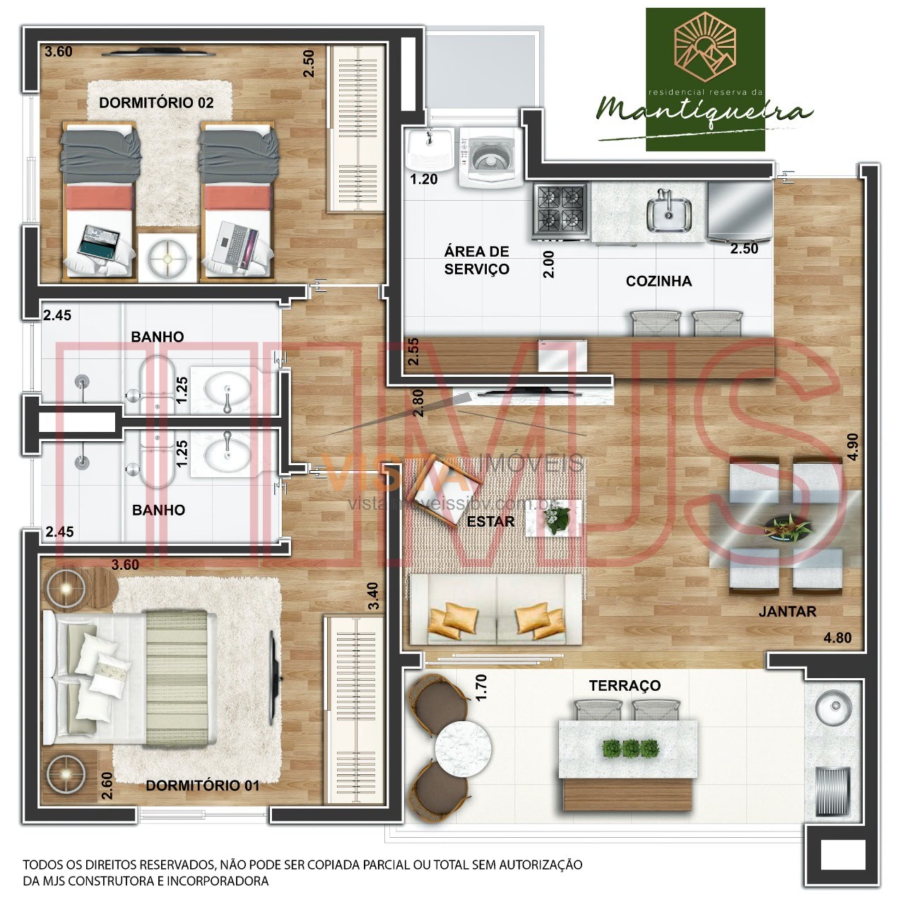 PLANTA TIPO COM 66 M²