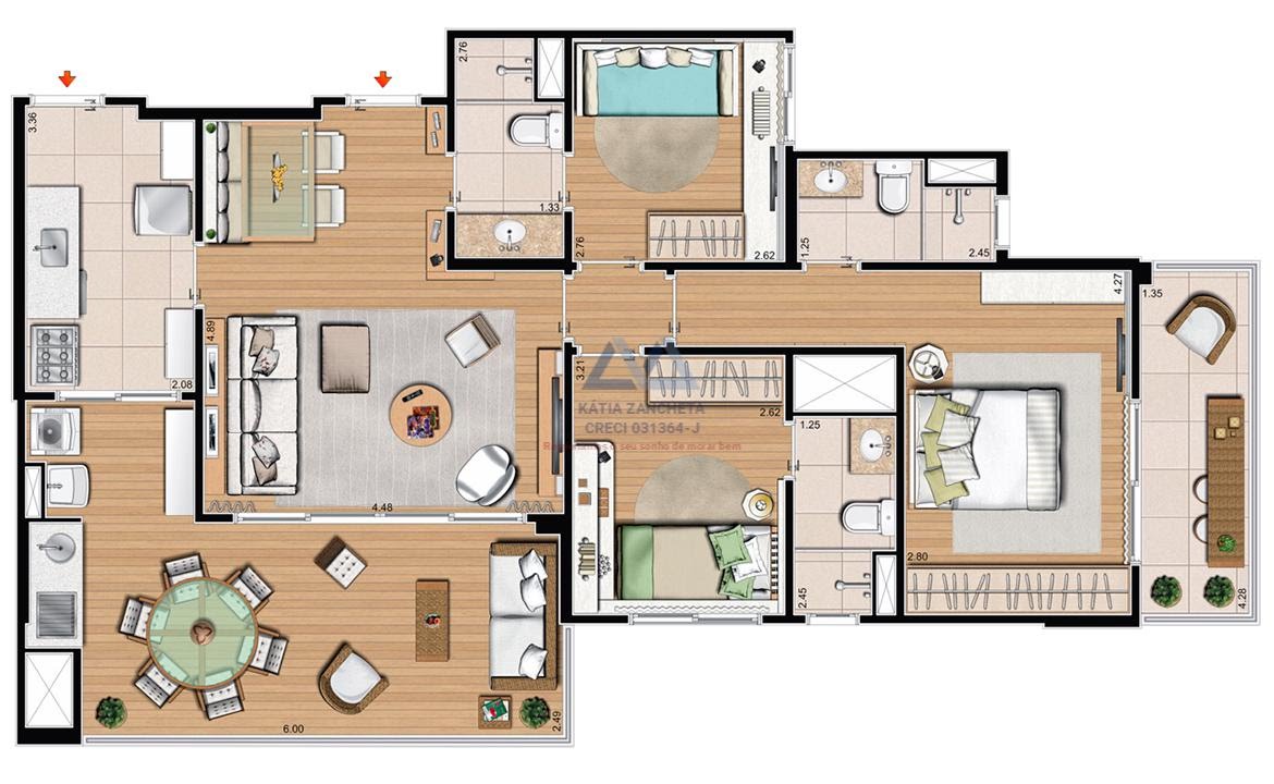 Apartamento à venda com 3 quartos, 3 suítes, 2 vagas e 173m² no Chácara Inglesa, São Paulo (SP) — foto 2 de 30