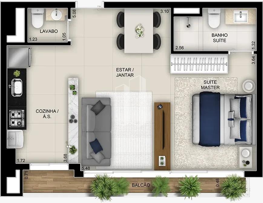 Apartamento, 1 quarto, 47 m² - Foto 25