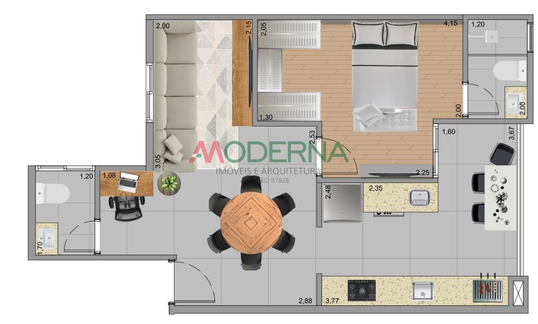 Apartamento à venda com 1 quarto, 1 suíte, 1 vaga e 74m² no Centro, São Bernardo do Campo (SP) — foto 5 de 6