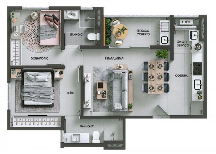 Apartamento à venda com 1 quarto, 1 suíte, 1 vaga e 49m² no Alto da Boa Vista, Sorocaba (SP) — foto 17 de 30
