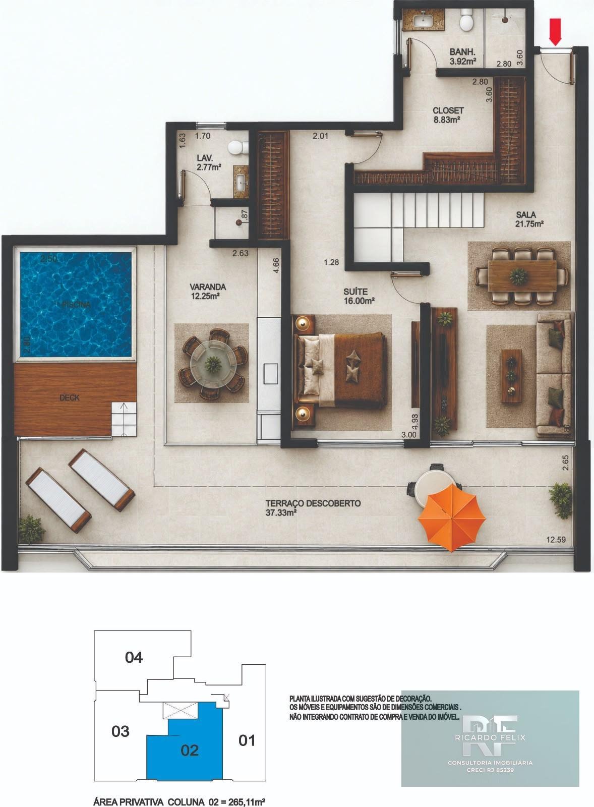 Apartamento à venda com 3 quartos, 1 suíte, 2 vagas e 135m² no Costazul, Rio das Ostras (RJ) — foto 8 de 13