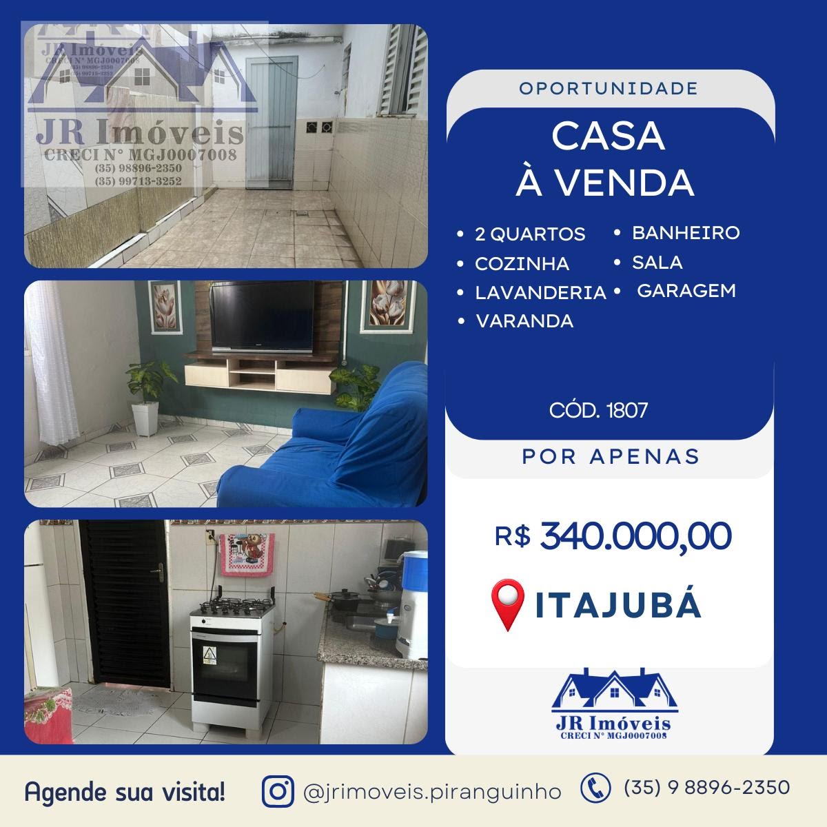 Casa à venda com 2 quartos, 2 banheiros, 1 vaga e 135m² no Santo Antônio, Itajubá — foto principal