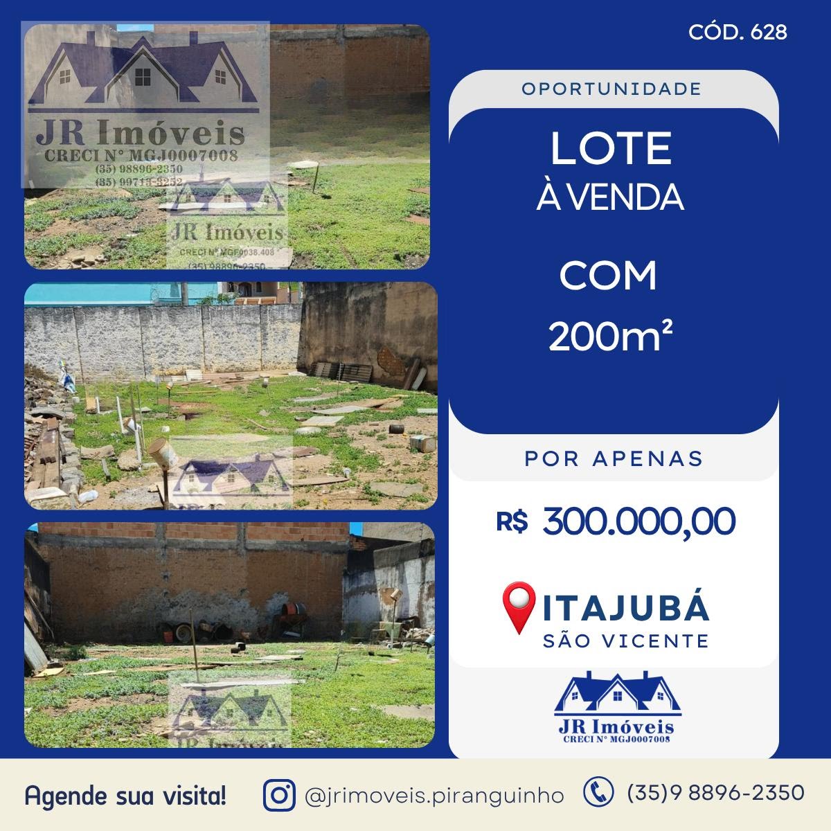 Terreno à venda com 200m² de terreno no São Vicente, Itajubá — foto principal