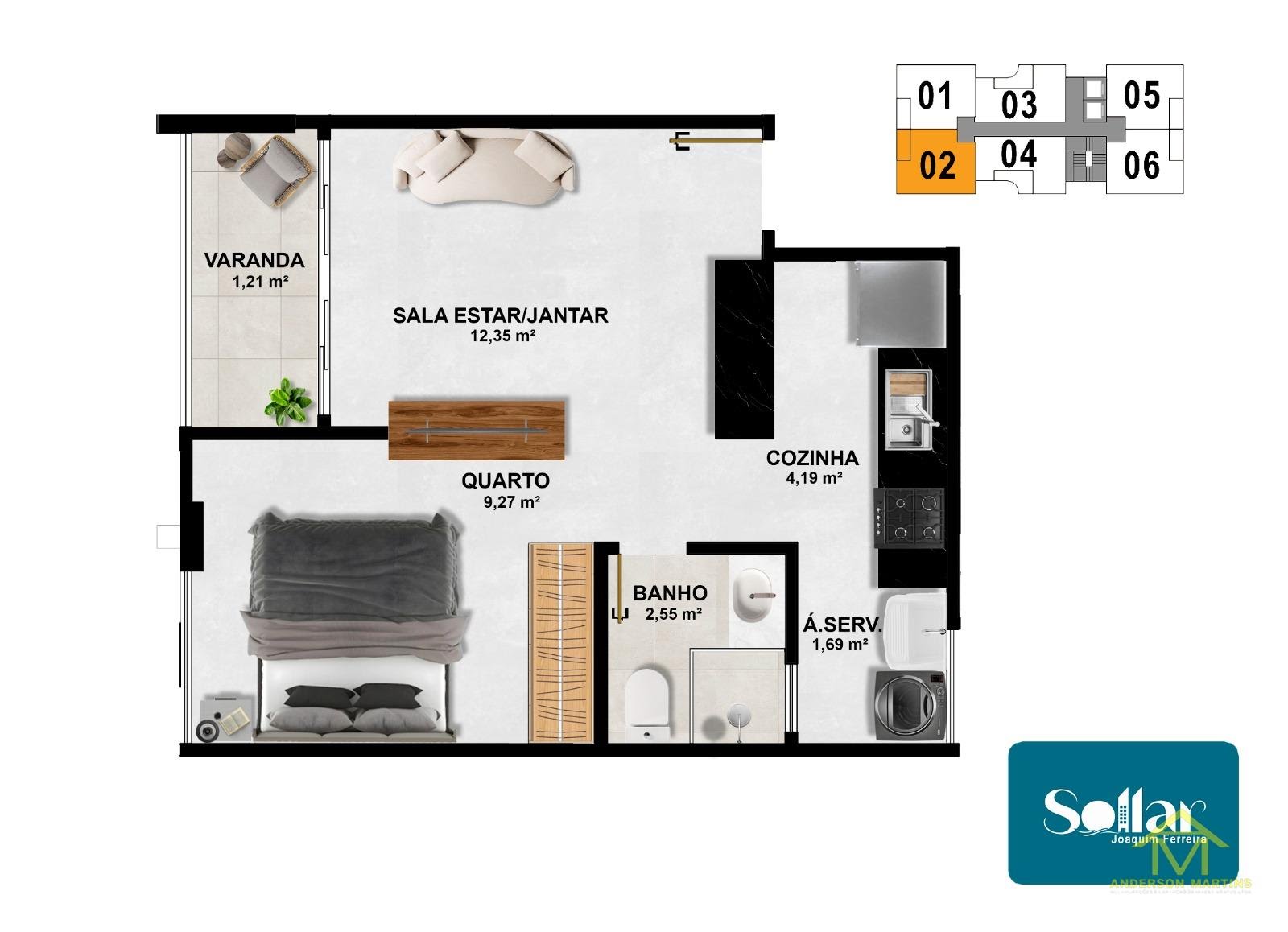 Apartamento à venda com 1 quarto, 1 banheiro, 1 vaga e 35m² no Praia de Itaparica, Vila Velha (ES) — foto 20 de 20