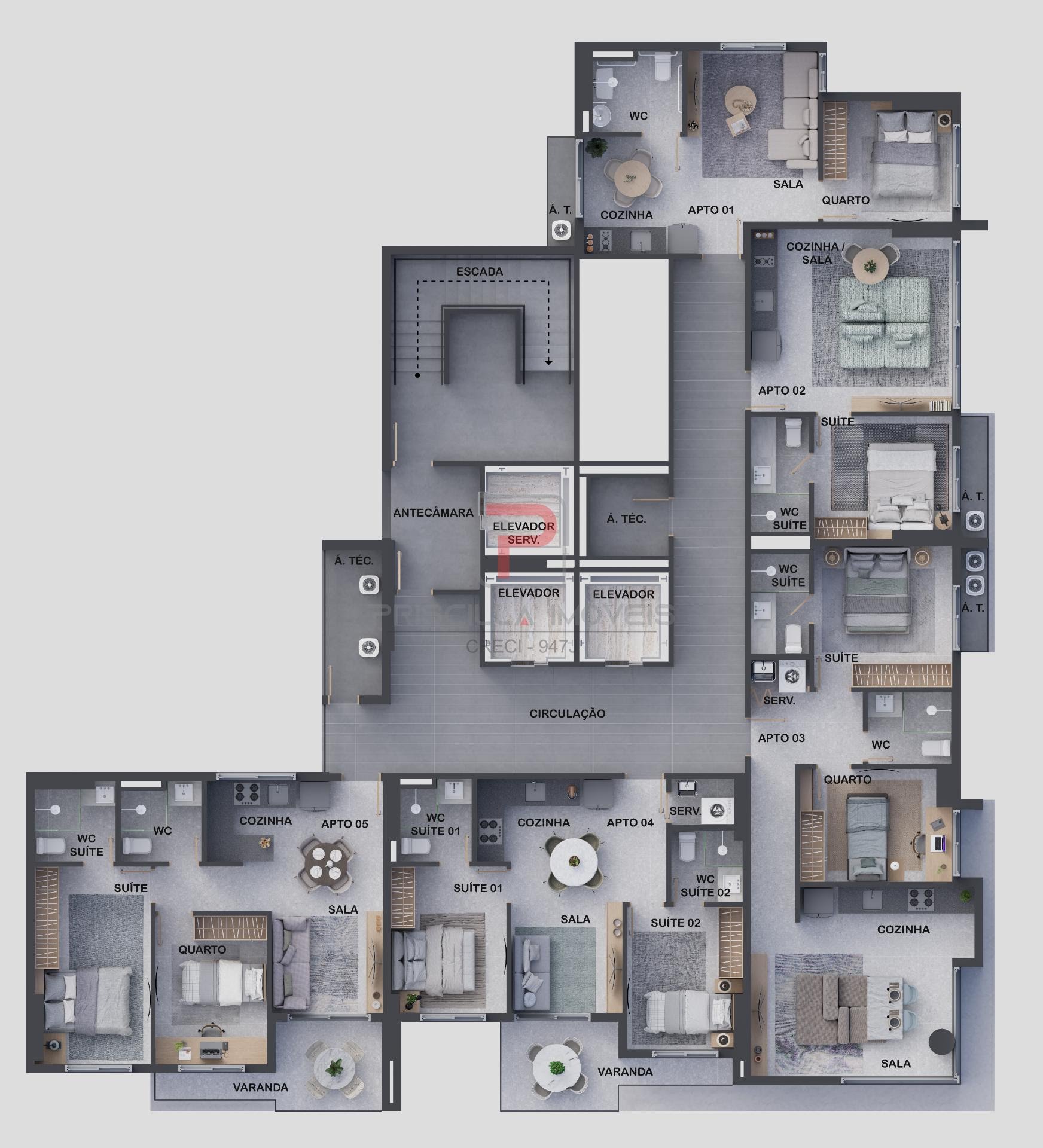 Apartamento à venda com 2 quartos, 1 suíte e 58m² no Altiplano Cabo Branco, João Pessoa (PB) — foto 11 de 20