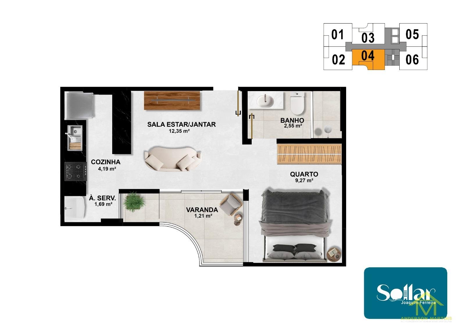 Apartamento à venda com 1 quarto, 1 banheiro, 1 vaga e 35m² no Praia de Itaparica, Vila Velha (ES) — foto 19 de 20