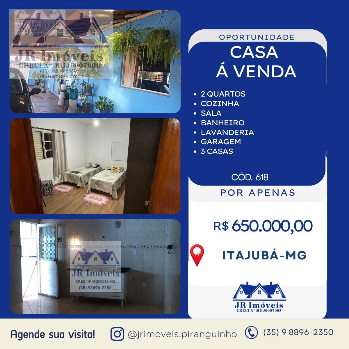 Casa à venda com 3 quartos, 2 banheiros, 3 vagas e 263m² no Rebourgeon, Itajubá — foto principal