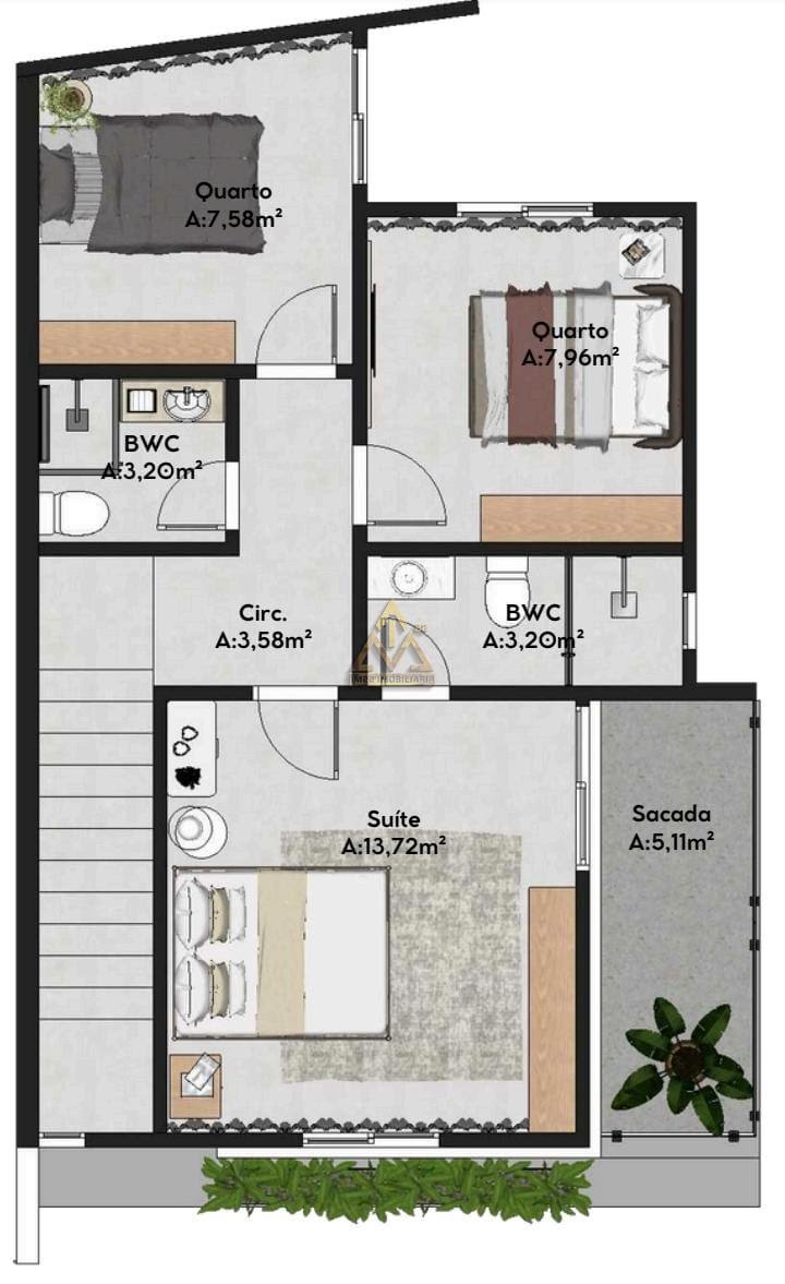 Casa à venda com 3 quartos, 1 suíte, 2 vagas e 86m² no Salto Weissbach, Blumenau (SC) — foto 5 de 6