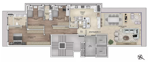 Planta 01 - 3 dorm 130m² - final 02