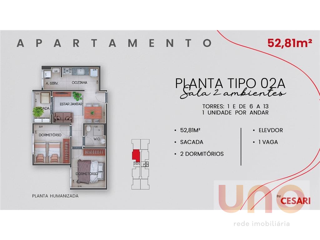 Apartamento à venda com 2 quartos, 1 suíte, 1 vaga e 65m² no Vila Planalto, Campo Grande (MS) — foto 14 de 16