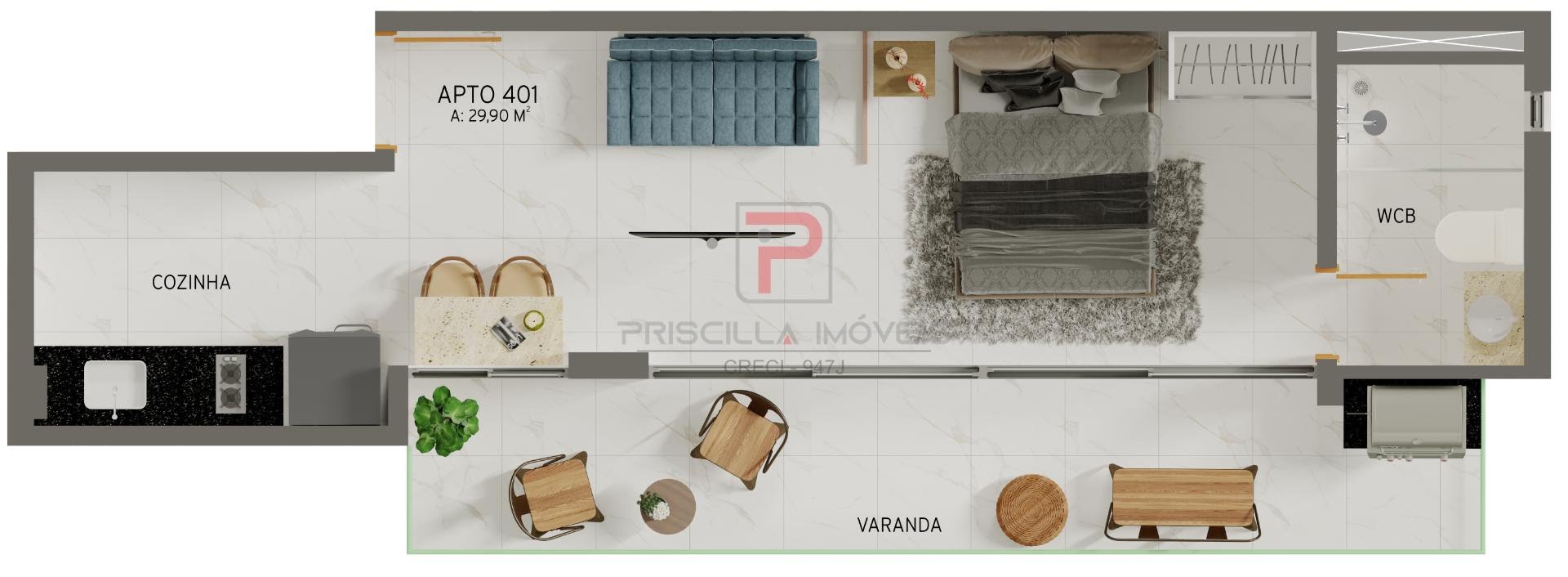 Apartamento à venda com 1 quarto, 1 banheiro e 29m² no Jardim Oceania, João Pessoa (PB) — foto 18 de 19