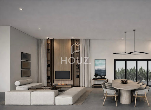 Sala com 3 ambientes Living