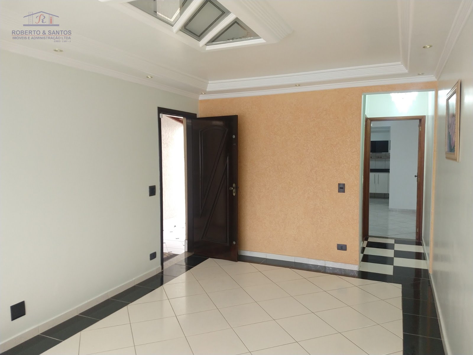 Sala com porcelanato