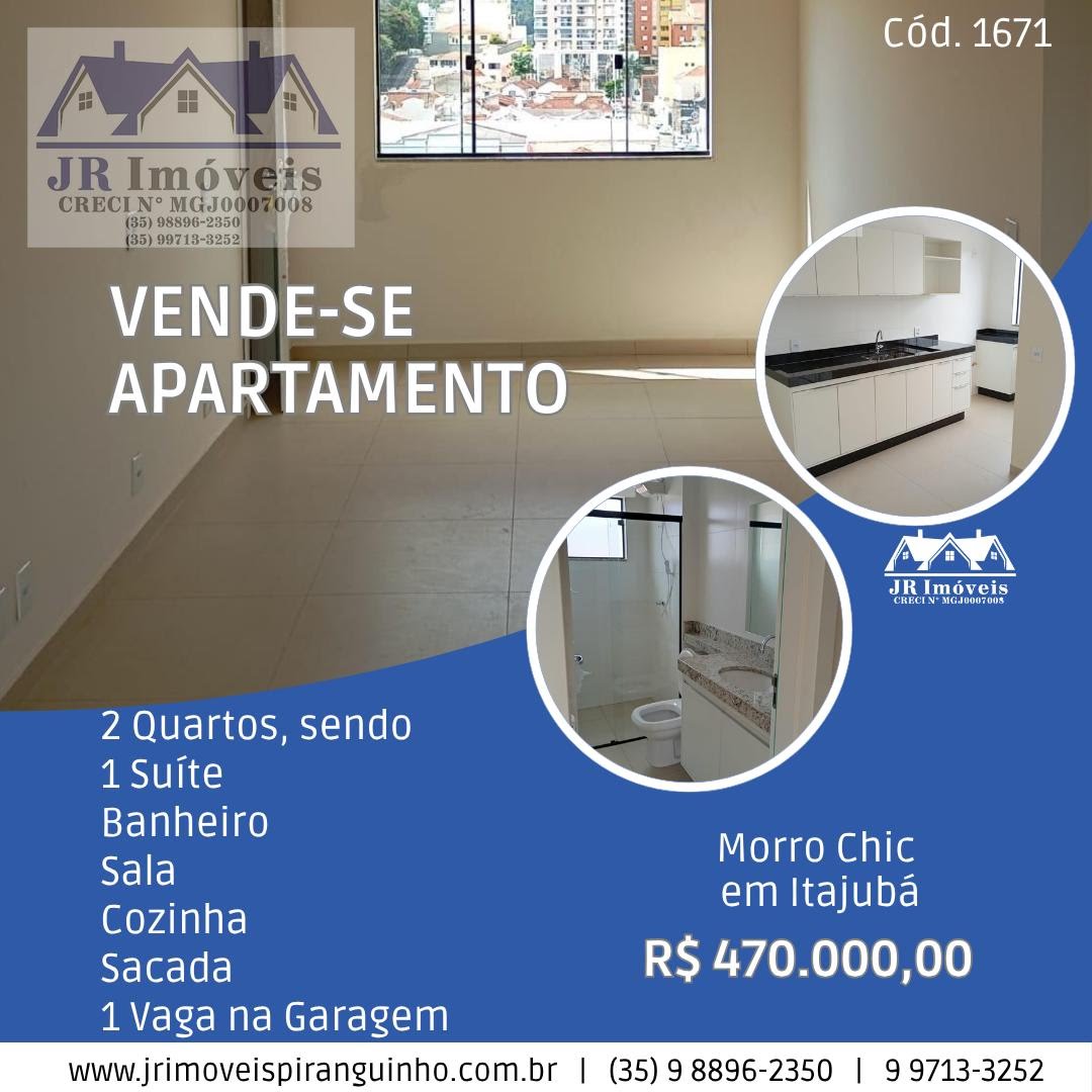 Apartamento à venda com 2 quartos, 1 suíte e 1 vaga no Morro Chic, Itajubá (MG) — foto 2 de 15