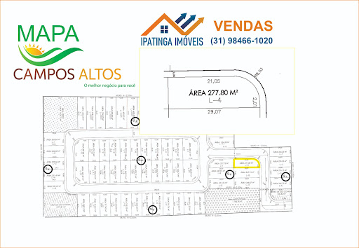 Lote no Condomínio no Campos Altos em Santana do Paraíso