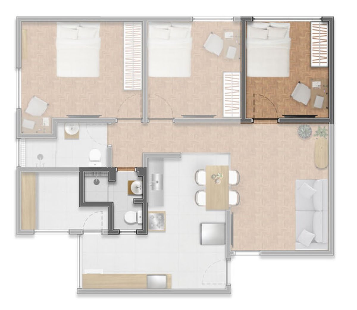 Apartamento à venda com 3 quartos, 2 banheiros, 1 vaga e 88m² no Cidade Monções, São Paulo (SP) — foto 18 de 23