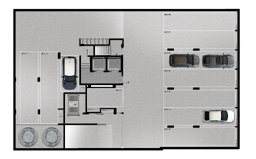Implantação garagem