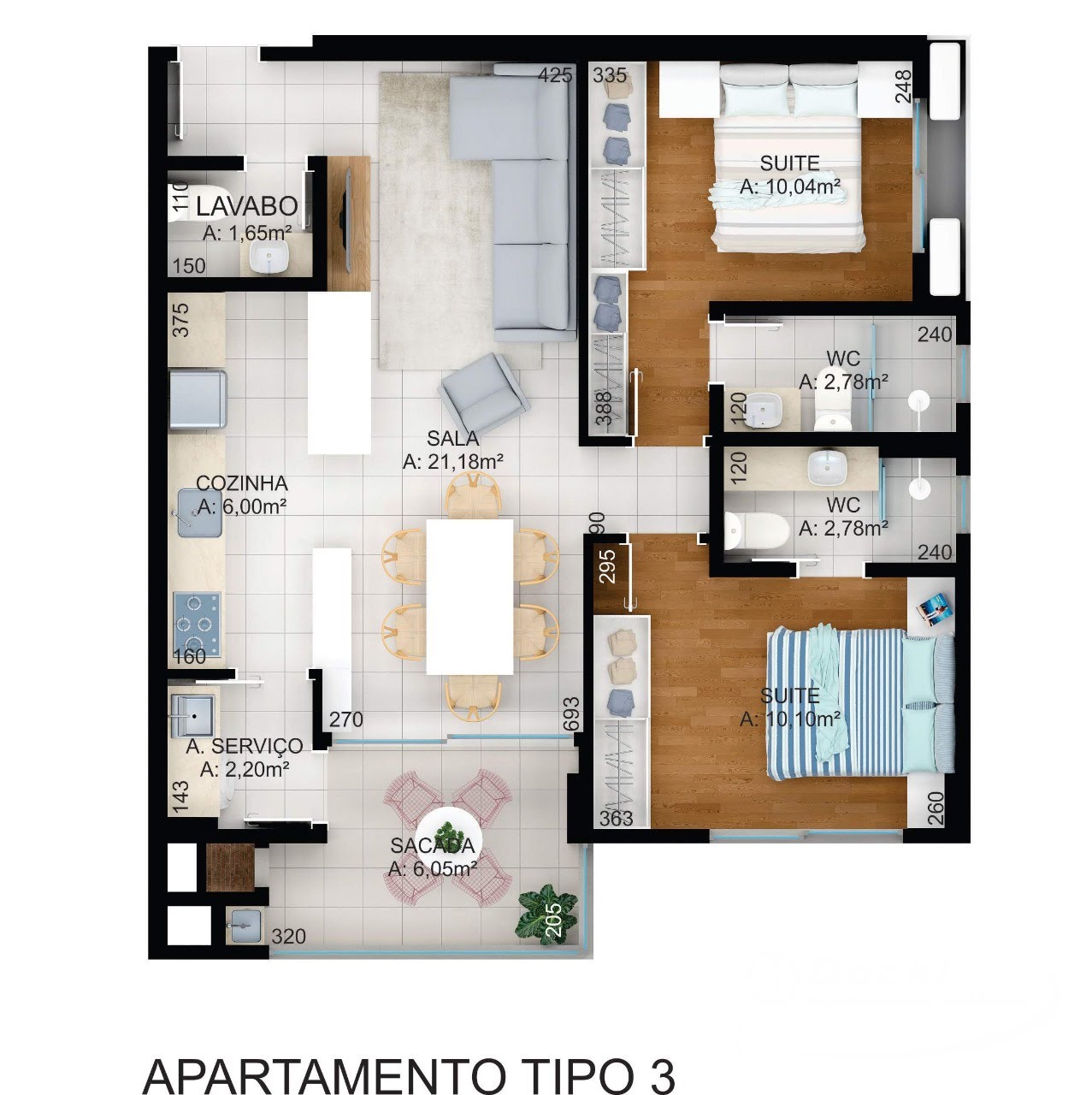 Planta do apartamento