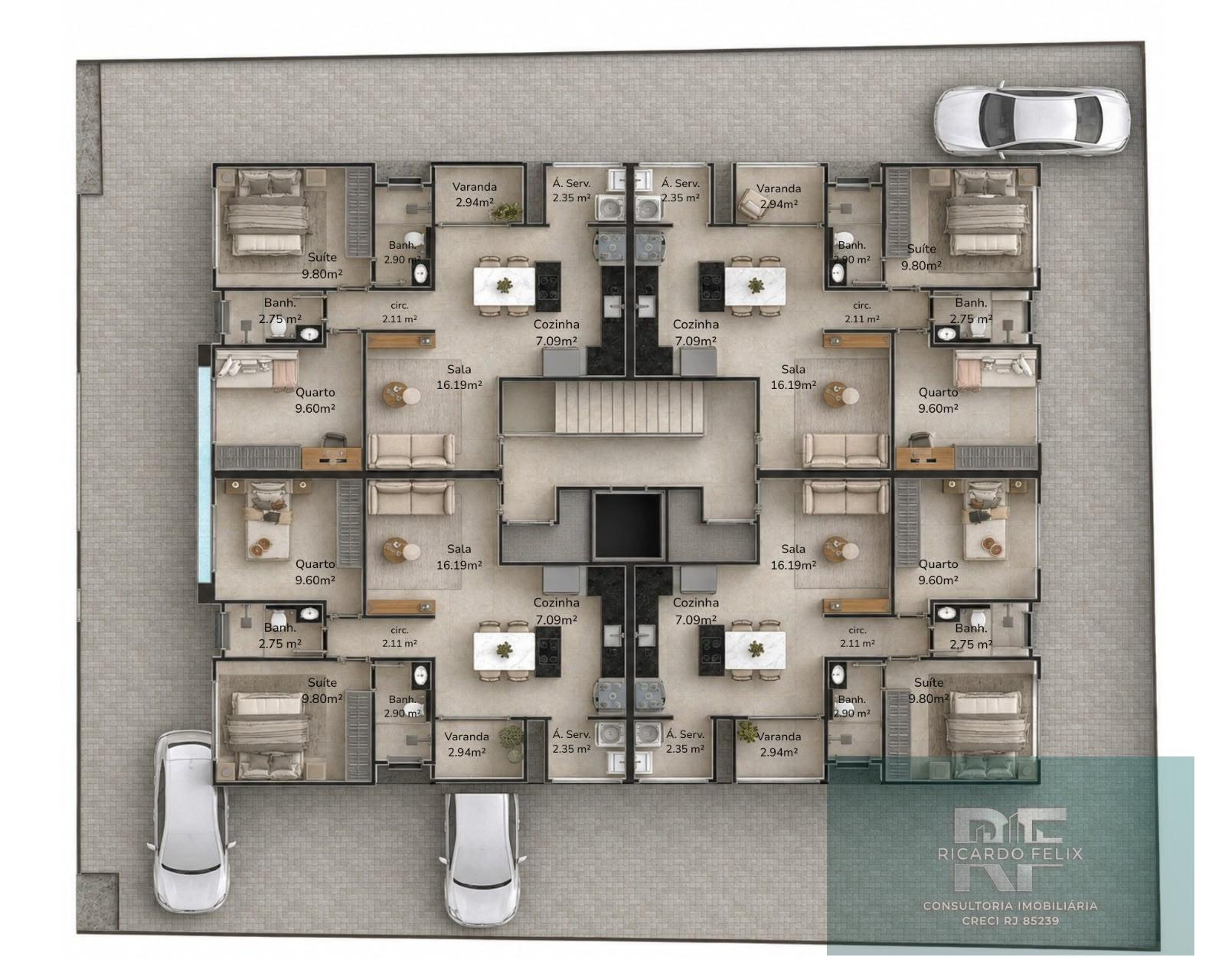 Apartamento à venda com 2 quartos, 1 suíte, 1 vaga e 62m² no Recreio, Rio das Ostras (RJ) — foto 10 de 18