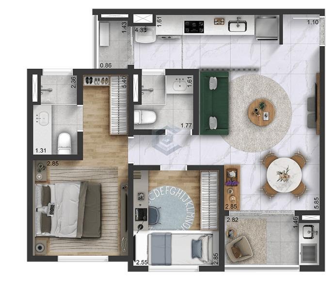 Apartamento à venda com 3 quartos, 2 suítes, 2 vagas e 97m² no Largo do Divino, Sorocaba (SP) — foto 2 de 19
