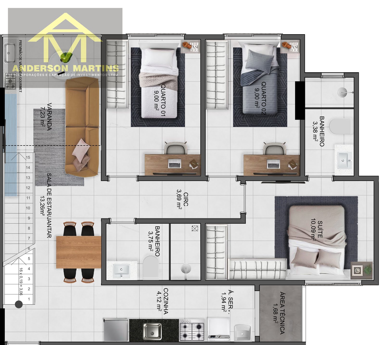 Apartamento à venda com 2 quartos, 2 banheiros, 1 vaga e 59m² no Praia de Itaparica, Vila Velha (ES) — foto 13 de 18