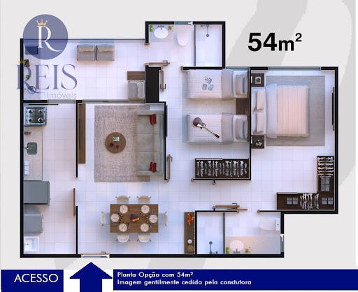 Planta 54m²