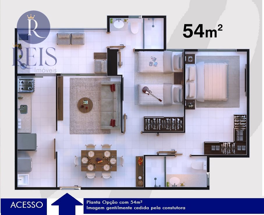Planta 54m²