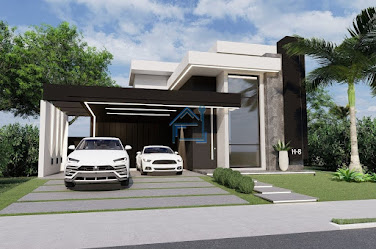 Casa alto padrão em construção no Cond. Alphaville Castello