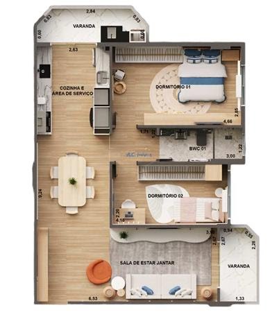 Apartamento à venda com 2 quartos, 1 suíte, 1 vaga e 82m² no Vila Tupi, Praia Grande (SP) — foto 18 de 20